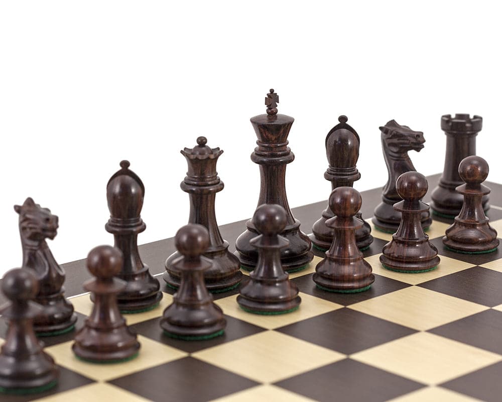 Sandringham Rosewood and Wenge Staunton Chess Set on 23.6 inch Deluxe Wenge Board