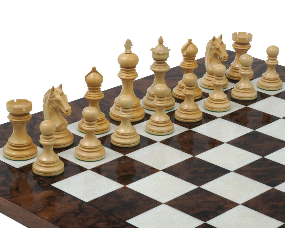 Le grand jeu d'échecs de luxe Staunton Garvi en palissandre et noyer