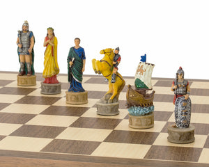 The Battle of Troy Hand Painted Chess Set