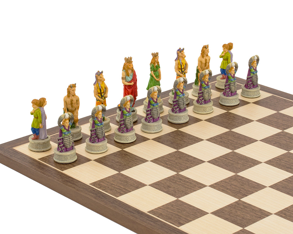 Le jeu d’échecs peint à la main du zodiaque