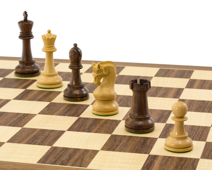 The Leningrad Acacia and Walnut Chess Set