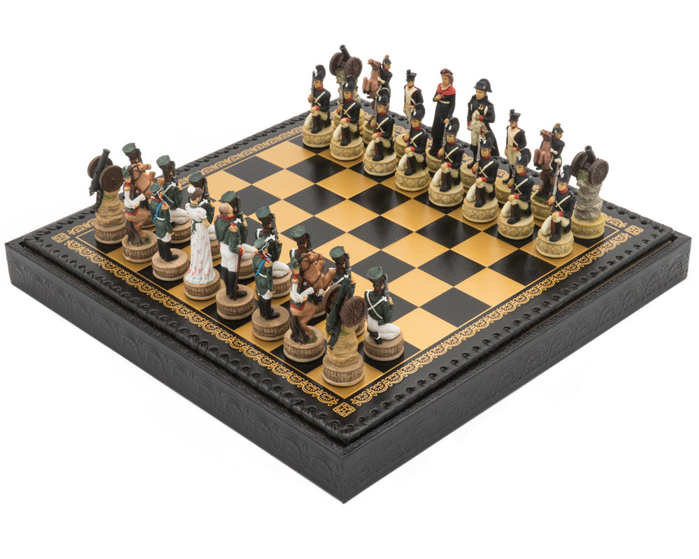 The Napoleon vs Russians Italian Nero Chess Set