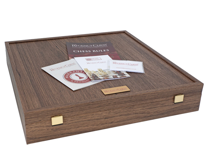 The Isle of Lewis Walnut Deluxe Chess Set with Presentation Box