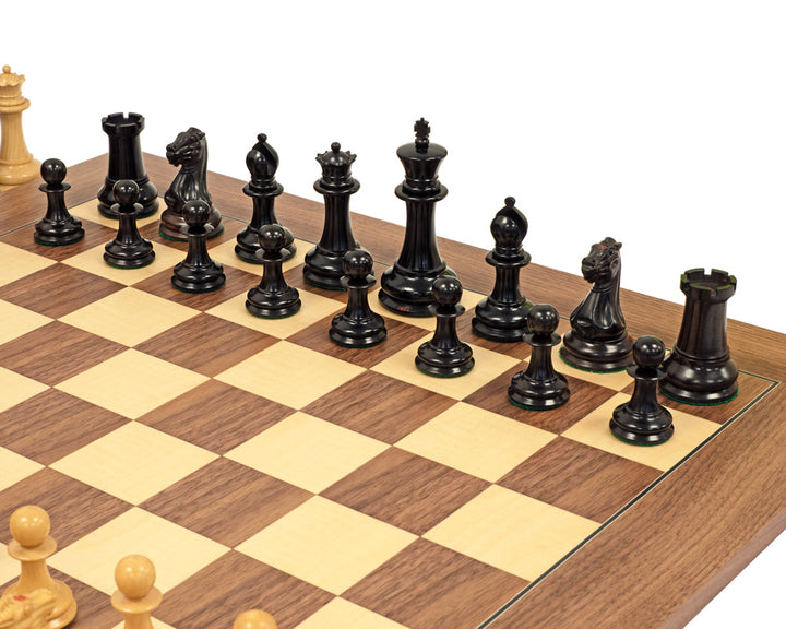 The 1851 Reproduction Ebony and Walnut Luxury Staunton Chess Set