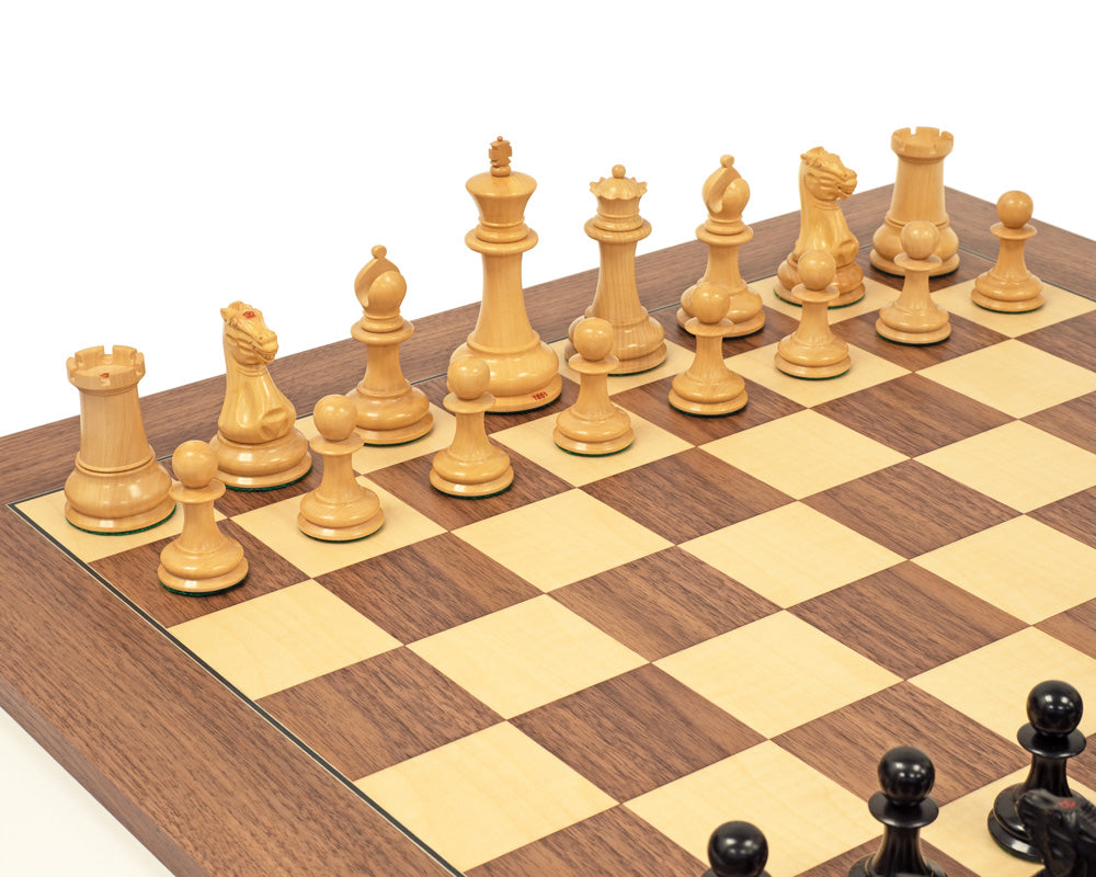 The 1851 Reproduction Ebony and Walnut Luxury Staunton Chess Set