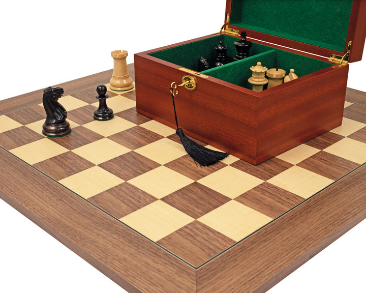 The 1851 Reproduction Ebony and Walnut Luxury Staunton Chess Set