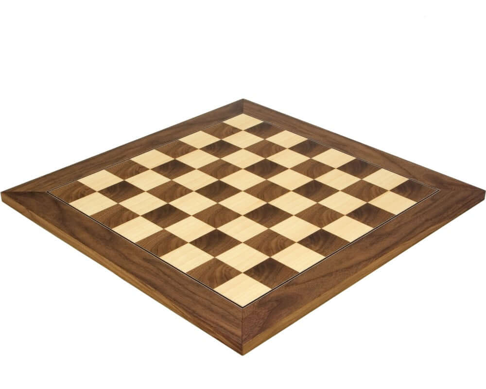 17.75 Inch Walnut Maple Deluxe Chessboard