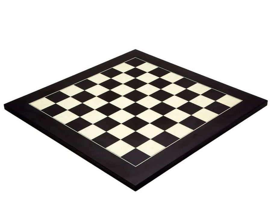 21.7 Inch Matt Black and Maple Deluxe Chess Board with 2.17 Inch Playing Squares, Beautifully Crafted in Spain by Rechapados Ferrer S.A.