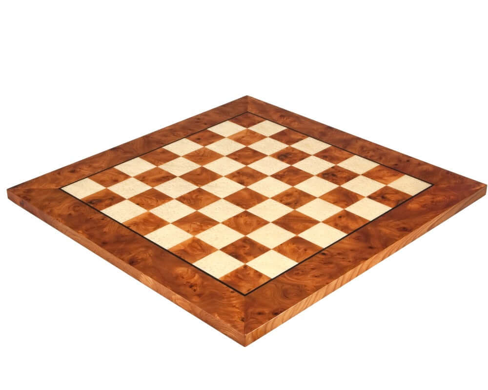 20.5 Inch Briarwood Elm Luxury Chessboard