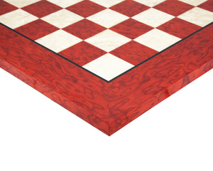 20 Inch Lacquered Red Erable Luxury Chess Board