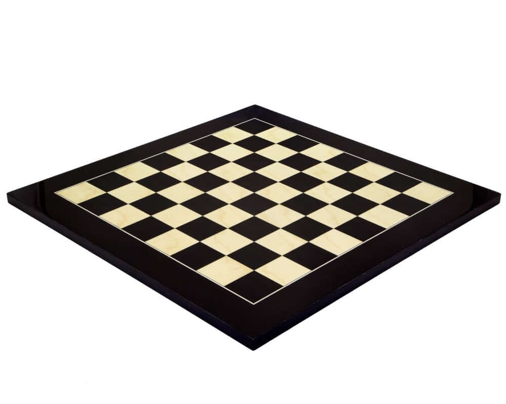 19.7 Inch Lacquered Anegre Maple Deluxe Chessboard