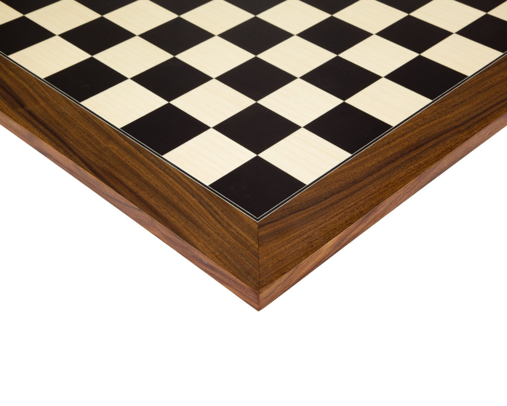 19.7 Inch Black Anegre and Palisander Deluxe Chess Board