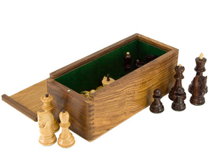 11 Inch Sheesham Chess Piece Cabinet with Sliding Lid