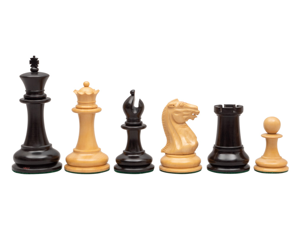 1851 Reproduction Staunton Ébène Chessmen 4,4 pouces